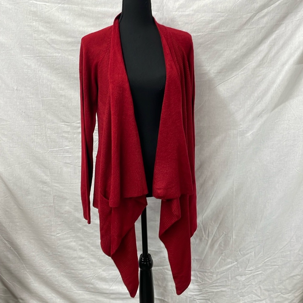 Sweet Romeo red wrap style cardigan, size Large